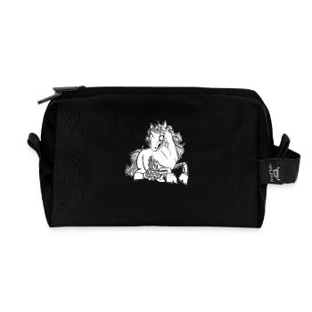 Zombi White Pony - Trousse de toilette en tissu recyclé - noir - Devant