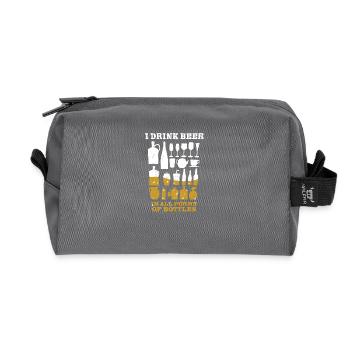 Les amateurs de bière - Trousse de toilette en tissu recyclé - anthracite - Devant