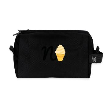 N+Ice = N🍦 - Fresh Festival & Party Motiv - Recycelte Kulturtasche - Schwarz - Vorne