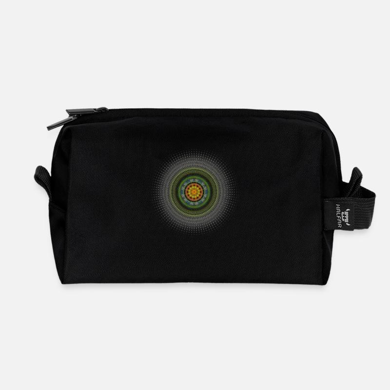 MANDALA - Recycelte Kulturtasche - Schwarz