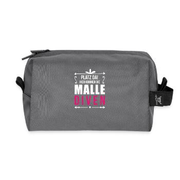 Mallediven | Malle | Mallorca | JGA | - Recycelte Kulturtasche - Anthrazit - Vorne