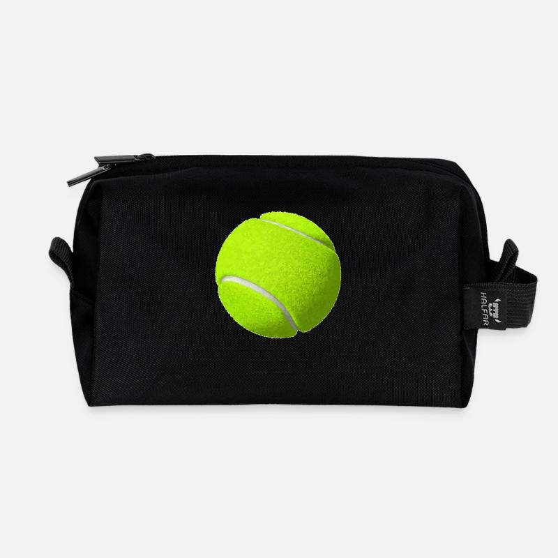 Tennisball - Recycelte Kulturtasche - Schwarz