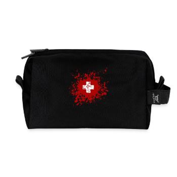Switzerland - Schweiz - Recycelte Kulturtasche - Schwarz - Vorne