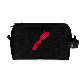 Maroc - Trousse de toilette en tissu recyclé - noir - Devant