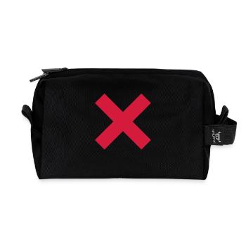 cross - Recycled Toiletry Zip Bag - black - Front