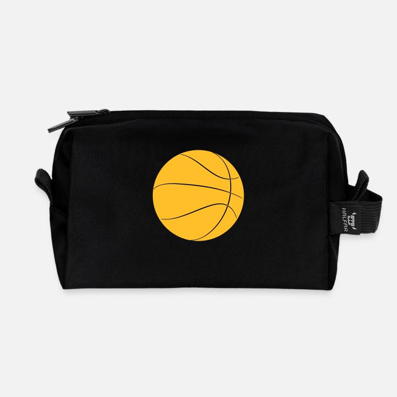 basketball - Recycelte Kulturtasche - Schwarz