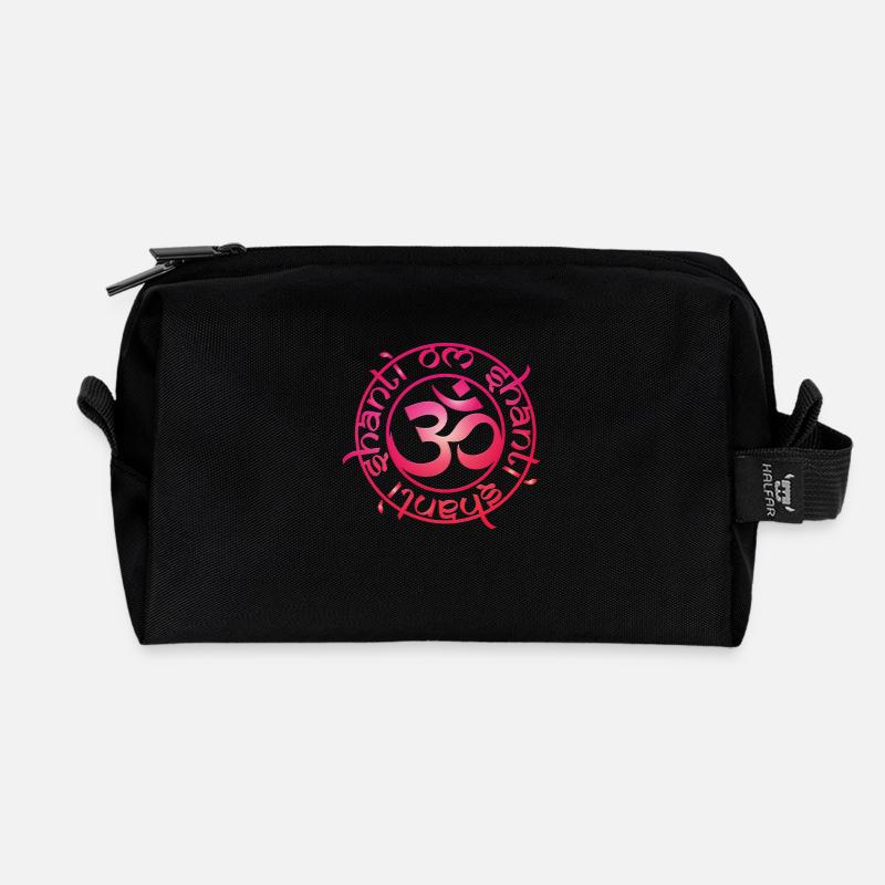 aum_om_shanti_chakra1_muladhara_root - Recycelte Kulturtasche - Schwarz