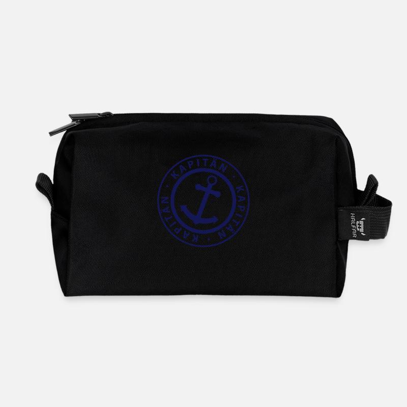 kapitän - Recycelte Kulturtasche - Schwarz