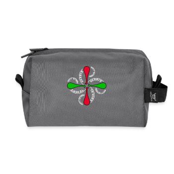 euskal herria pilotari symbol - Recycled Toiletry Zip Bag - anthracite - Front