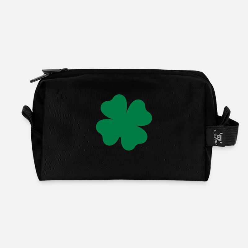 kleeblatt - Recycelte Kulturtasche - Schwarz