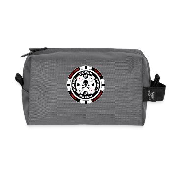 poker team design 3 - Trousse de toilette en tissu recyclé - anthracite - Devant