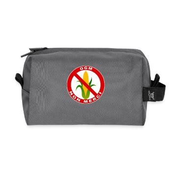 non gmo thank you - Recycled Toiletry Zip Bag - anthracite - Front