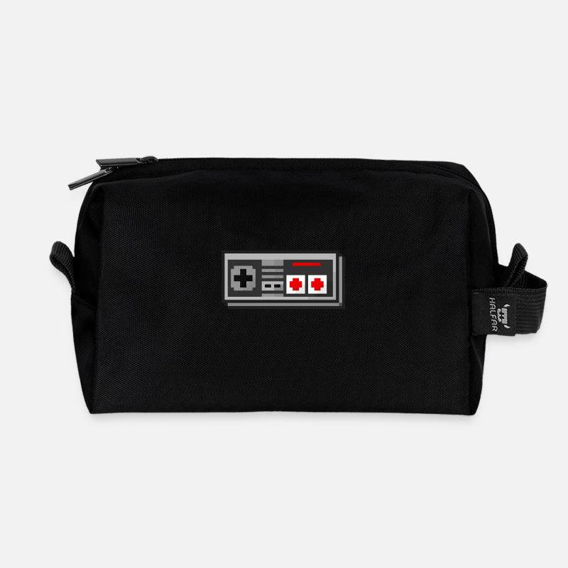 3D Nes Controller - Recycelte Kulturtasche - Schwarz