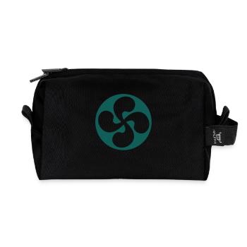 Croix basque extrudé - Trousse de toilette en tissu recyclé - noir - Devant