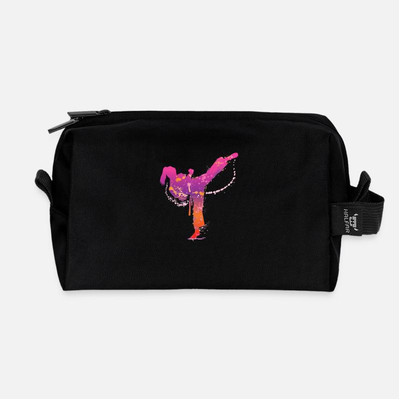martial arts de - Recycelte Kulturtasche - Schwarz