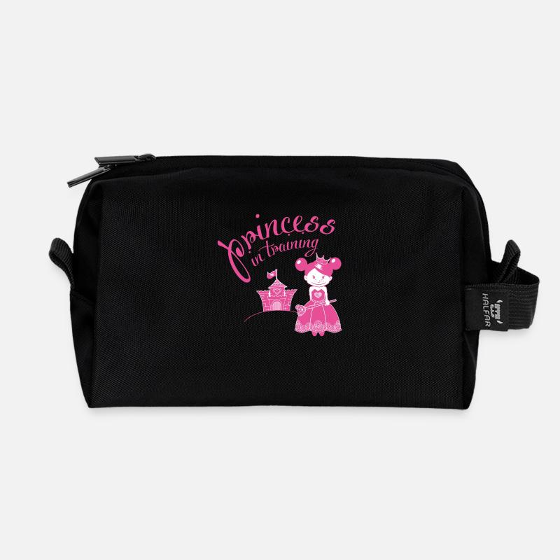 Princess in training - Princess in training - Recycled Toiletry Zip Bag - black