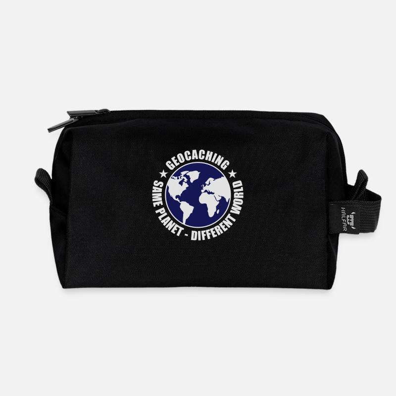 Geocaching - Recycelte Kulturtasche - Schwarz