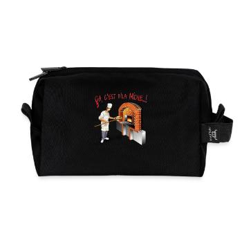 çà c'est d'la Miche ! - Trousse de toilette en tissu recyclé - noir - Devant