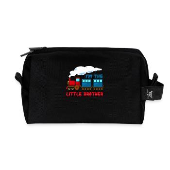 I'm the little brother - Recycled Toiletry Zip Bag - black - Front