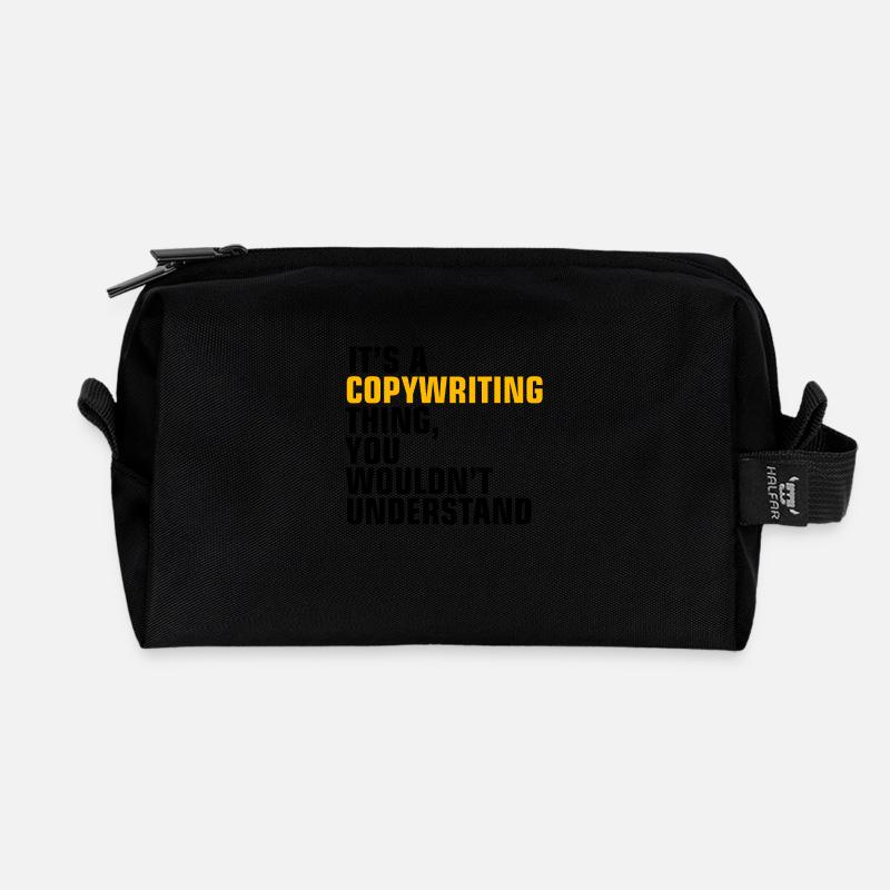 Copywriting thing - Recycelte Kulturtasche - Schwarz