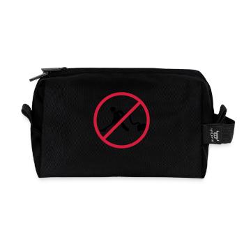 No Vacuuming - Recycled Toiletry Zip Bag - black - Front