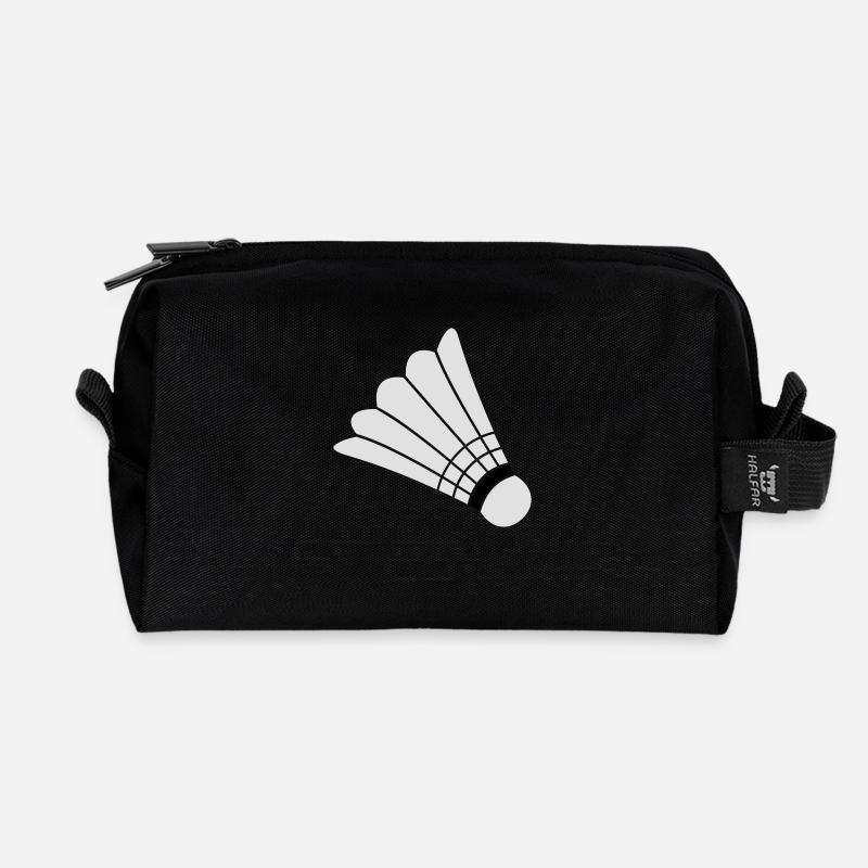 Badminton - Recycelte Kulturtasche - Schwarz