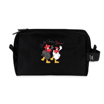 Faire la danse du poulet - Trousse de toilette en tissu recyclé - noir - Devant