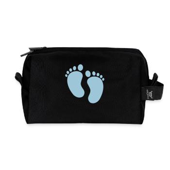 baby_fuesse2 - Recycled Toiletry Zip Bag - black - Front