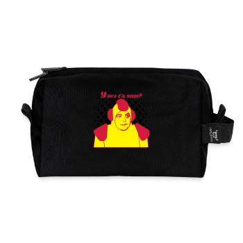 y'aura d'la soupe jacques villeret - Trousse de toilette en tissu recyclé - noir - Devant