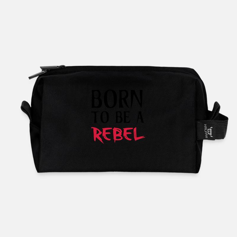 Rebel - Recycelte Kulturtasche - Schwarz
