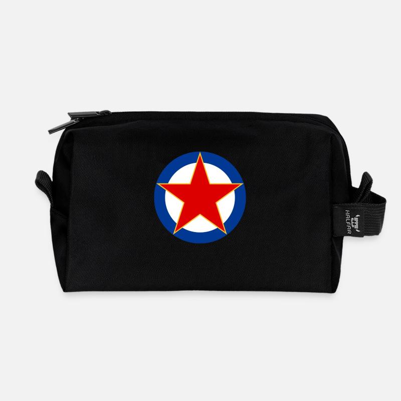 Rote Stern - Recycelte Kulturtasche - Schwarz