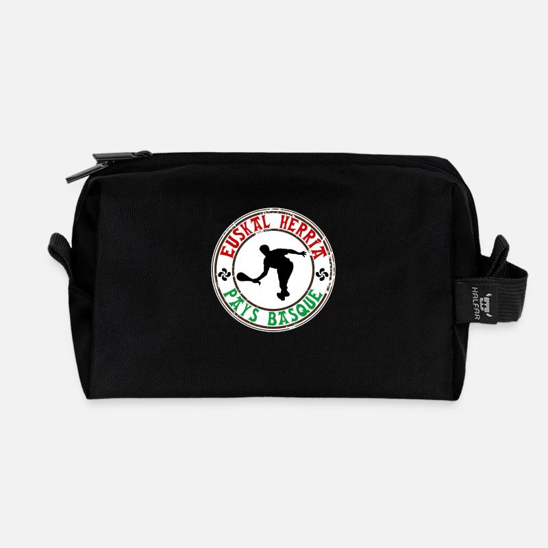 pelote basque 03 - Trousse de toilette en tissu recyclé - noir