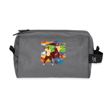 hip hop - Trousse de toilette en tissu recyclé - anthracite - Devant