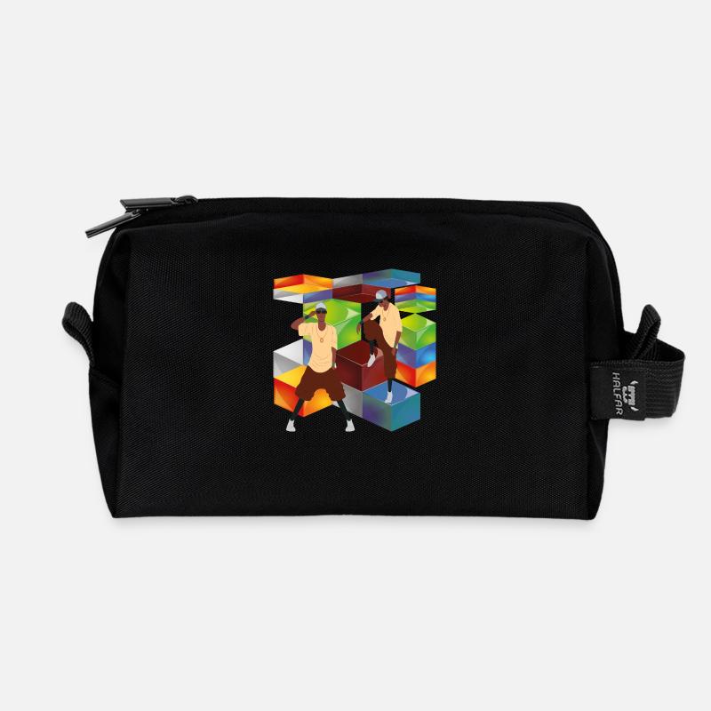 Hip Hop - Recycelte Kulturtasche - Schwarz