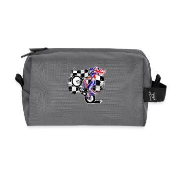 Speedway - Union Jack - UK Flag - Recycled Toiletry Zip Bag - anthracite - Front