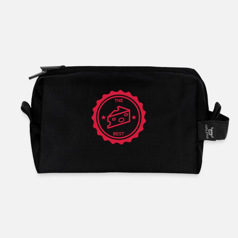 Käser / Käse / Arbeit / Käserin - Recycelte Kulturtasche - Schwarz