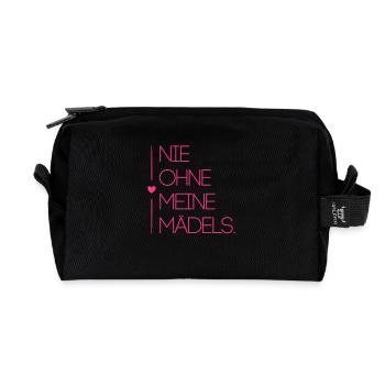 nie ohne maedels herz - Recycelte Kulturtasche - Schwarz - Vorne