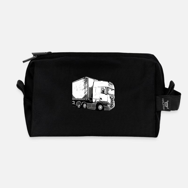 Lastwagen - Recycelte Kulturtasche - Schwarz