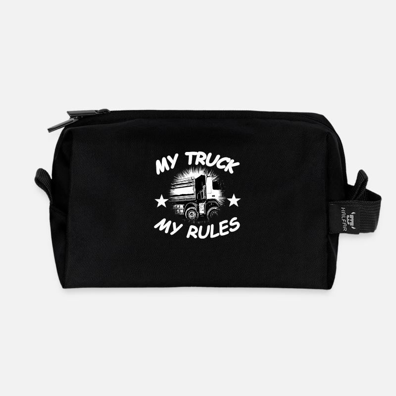 Truck - Recycelte Kulturtasche - Schwarz