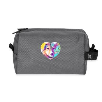 Hund - Recycelte Kulturtasche - Anthrazit - Vorne