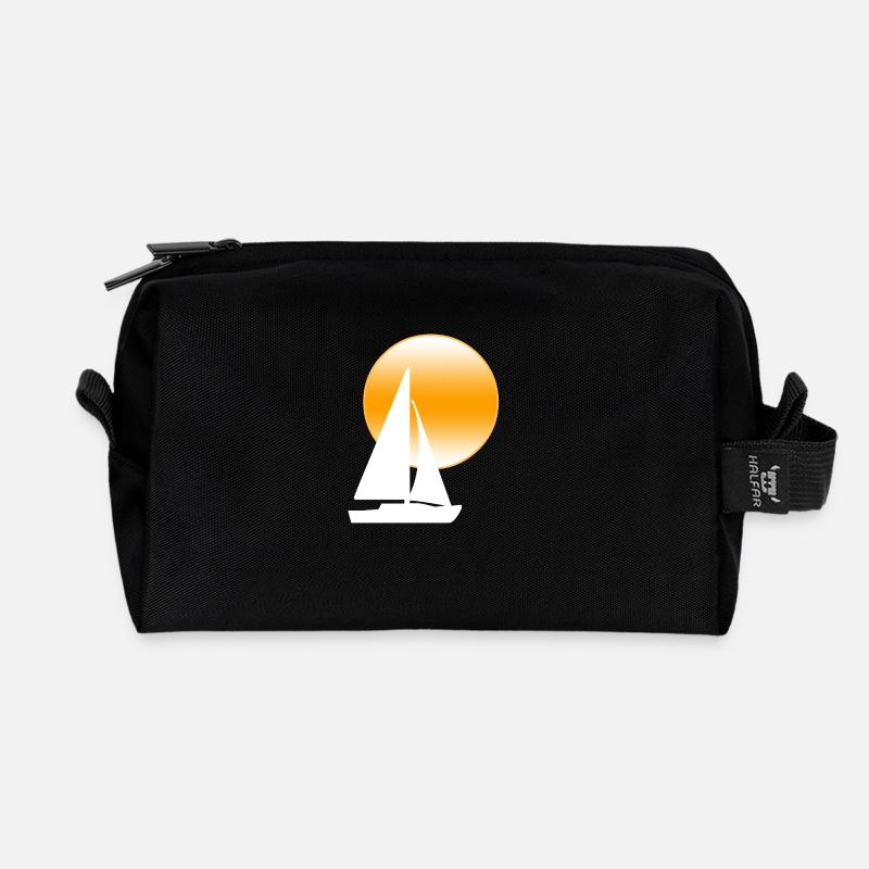 Segeln - Recycelte Kulturtasche - Schwarz