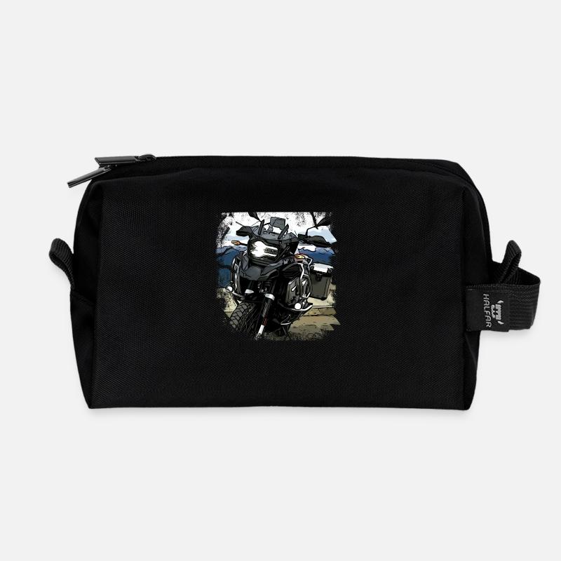 Poster Motorrad GS - Recycelte Kulturtasche - Schwarz