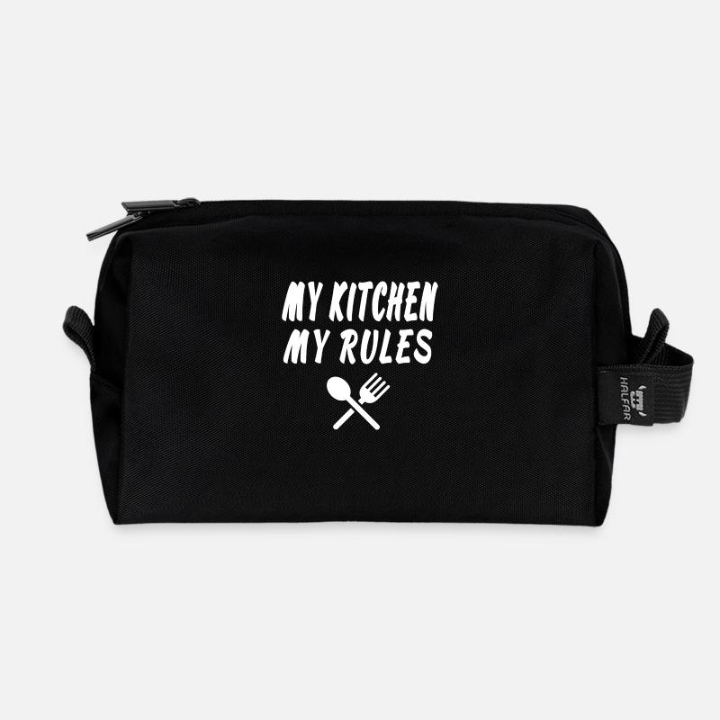 Küche - Recycelte Kulturtasche - Schwarz