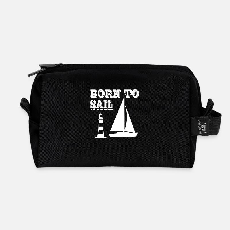Segeln - Recycelte Kulturtasche - Schwarz