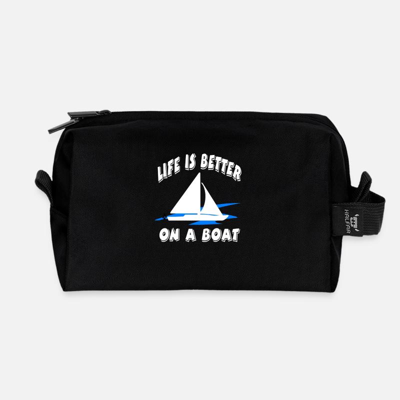Segeln - Recycelte Kulturtasche - Schwarz