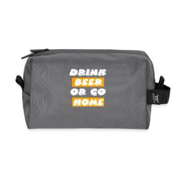 Beer - Recycled Toiletry Zip Bag - anthracite - Front