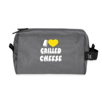 Cheese - Recycled Toiletry Zip Bag - anthracite - Front