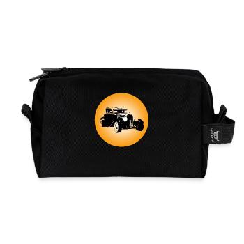 Car - Recycled Toiletry Zip Bag - black - Front