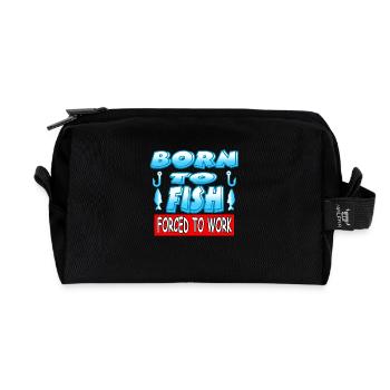 Angling - Recycled Toiletry Zip Bag - black - Front