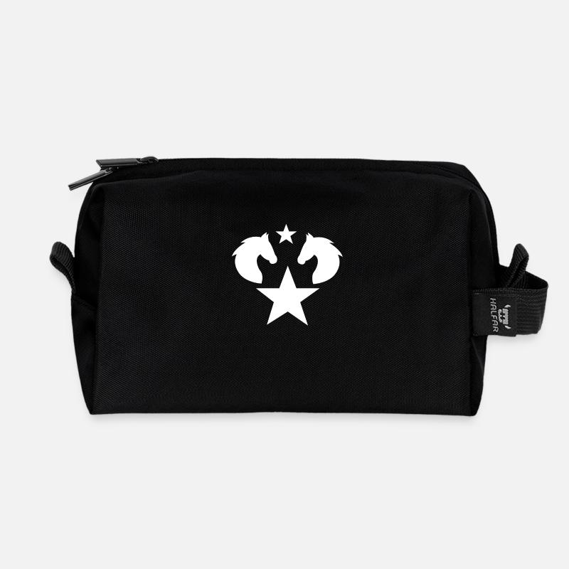 Cheval - Trousse de toilette en tissu recyclé - noir